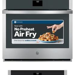 GE 30 in. Single Smart Convection Wall Oven with No-Preheat Air Fry in Stainless Steel