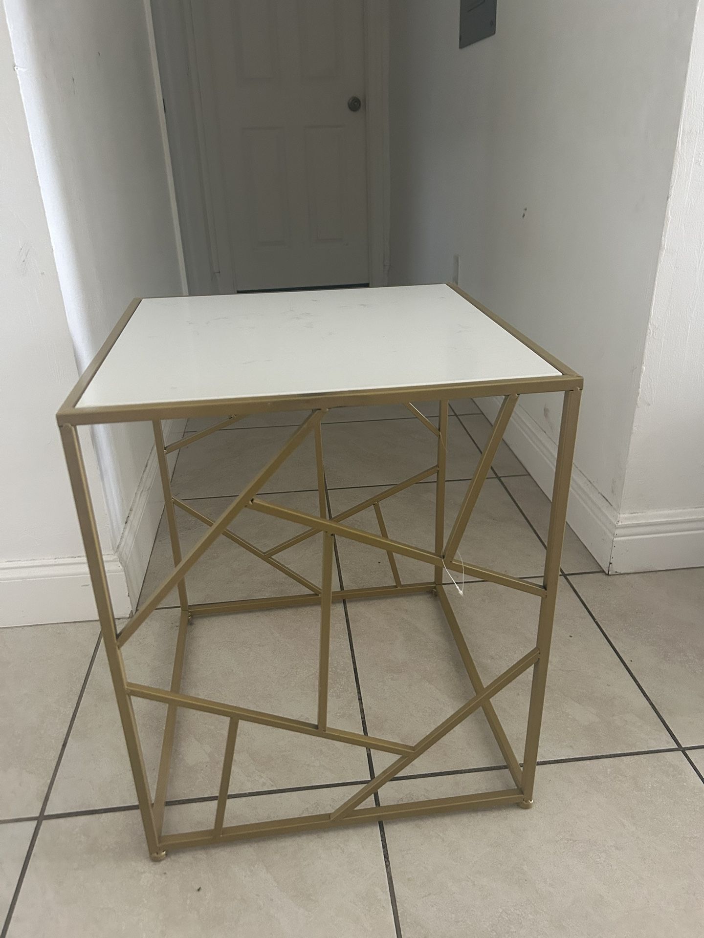 Gold White Table