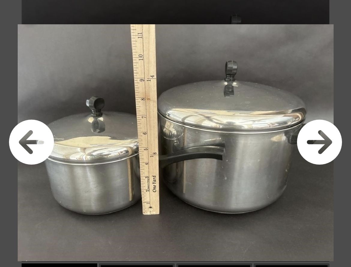 Aluminum Clad Faberware Pots with Lids