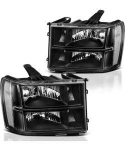 DWVO Headlights Assembly Compatible with 2007-2013 GMC Sierra 1500/2007-2014