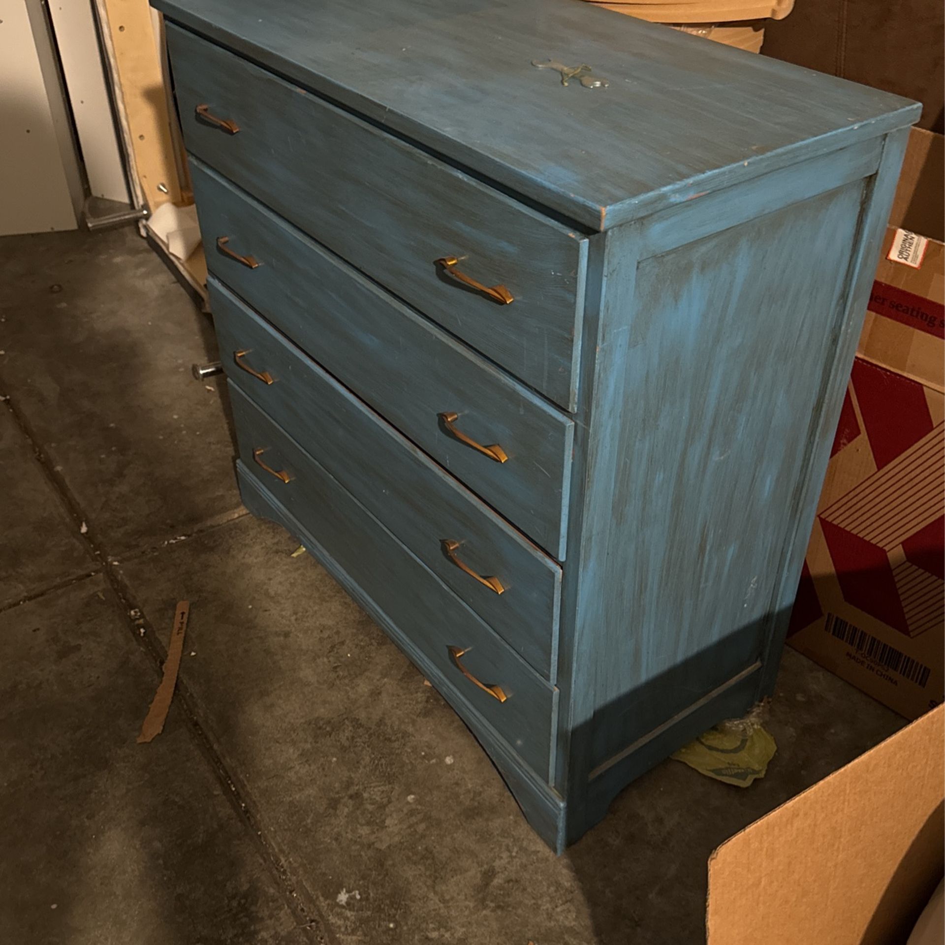 blue medium size dresser