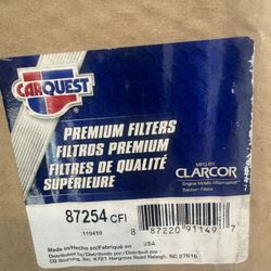 Carquest 87254 Premium Secondary Air Filter — New