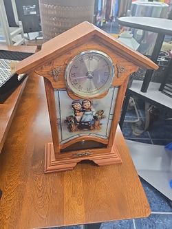 Hummel-Style Wooden Mantel Clock limited edition