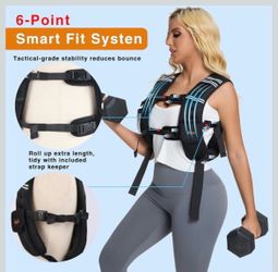 Weighted Vest 16lbs Odorless, 6 Straps Size Adjustable for Woman Men, running, walking,