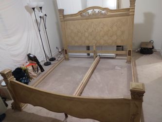 Elegant Wooden King Bed Frame