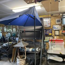 Half Patio Umbrella With Stand 