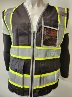 Black Class I Safety Vest (Available Medium To 2XL)