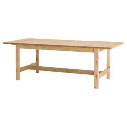 IKEA Norden Extendable large diningTable Solid birch national tone L86”~L104”*W39”*H30”(address in description   👇delivery 🚚 available within 15 mil