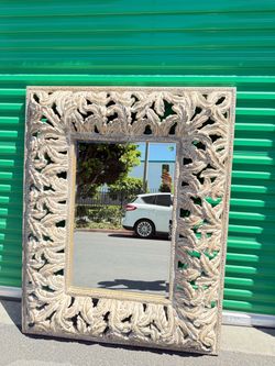 Large Ornate Wall Mirror – 47” × 60”