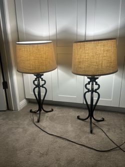 Beautiful wrought iron lamps