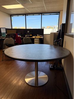 54" Round table - marble grey