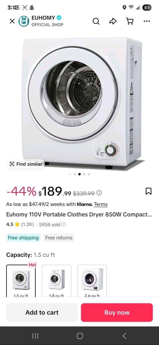 Brand New Portable Dryer