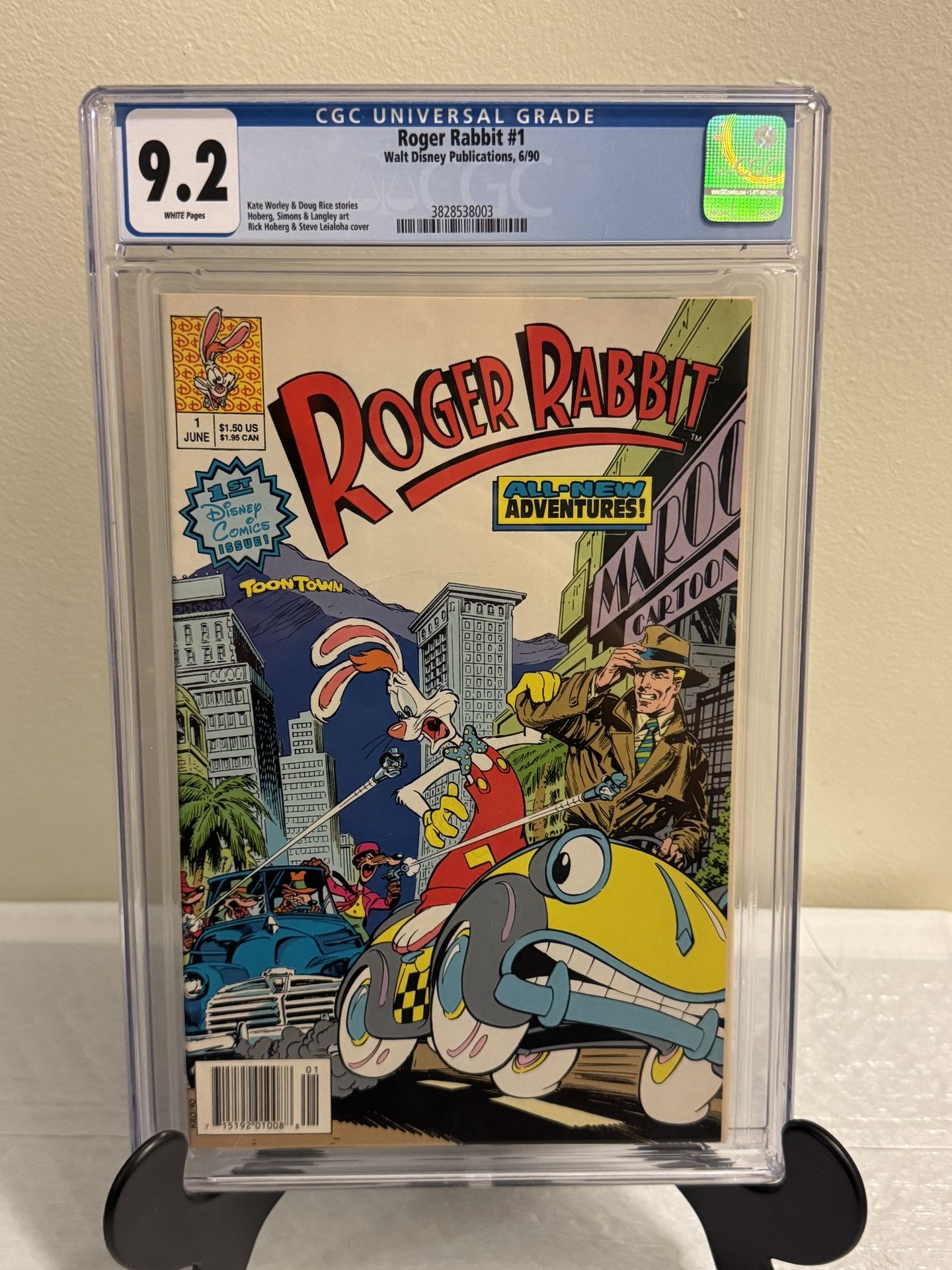 ROGER RABBIT #1 CGC 9.2 First Comic Appearance! Disney! Grading New Slab