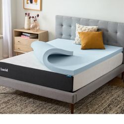 Lucid 4 Inch Memory Foam Mattress Topper, TWIN XL Size – Cooling Gel Bed Topper