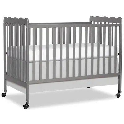 Drea m On Me Carson Classic 3-in-1 Convertible Crib in Steel gray
