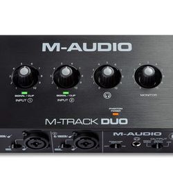 M-AUDIO M-Track Duo USB Audio Interface for Recording