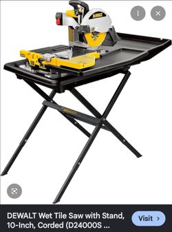 DEWALT 10-Inch/15 Amp Wet Tile Saw with Stand