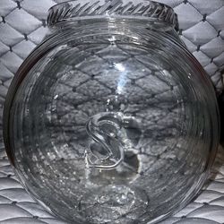 Sellers Glass Counter Jar Container Ribbed Flour/Cookie/Candy Canister 1924 Pat