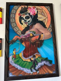 Dia de los Muertos Marionette painting