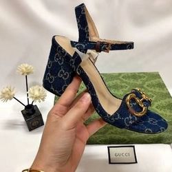 GG Logo Denim Heels 👉Size 7 Only