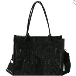 Black Mesh Tote Bag 