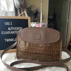 Authentic Vintage Fendi Zuchinno Coated Sling/Crossbody- USED (PRE-LOVED)