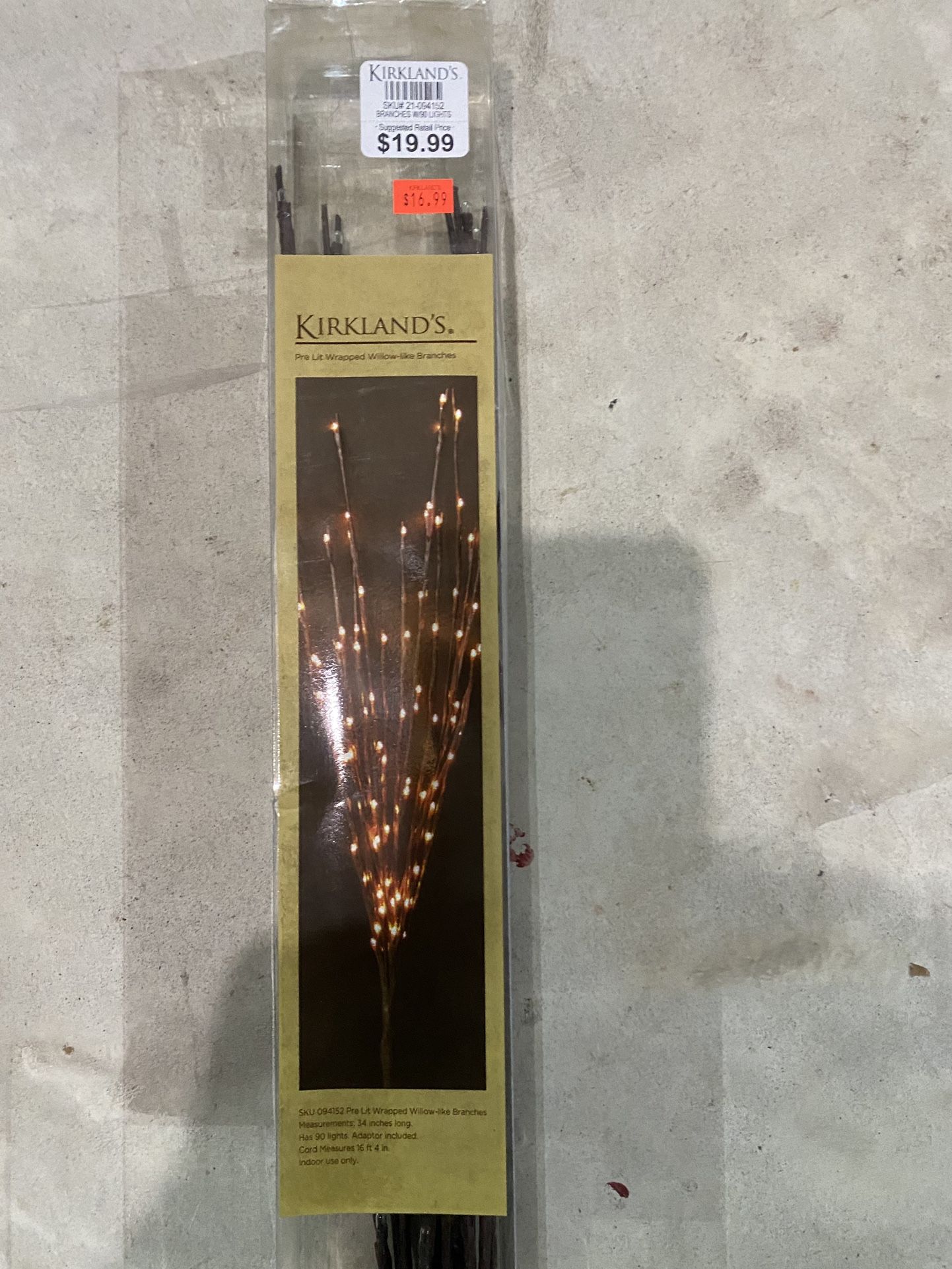 Pre-lit Wrapped Willow Like Branches Decoration By Kirkland
