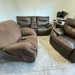 Recliner And Two Electric Chairs