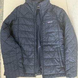 Patagonia Girls’ Jacket – Size 12, Navy (Like New)