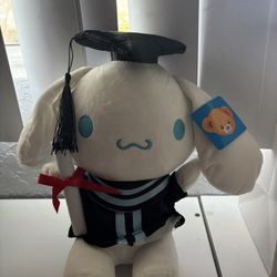 Cinnamon Roll Graduation Plushie 