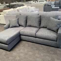 Reversible Grey Sectional Couch 