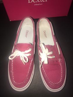 WOMENS size 7 hot pink boat shoes
