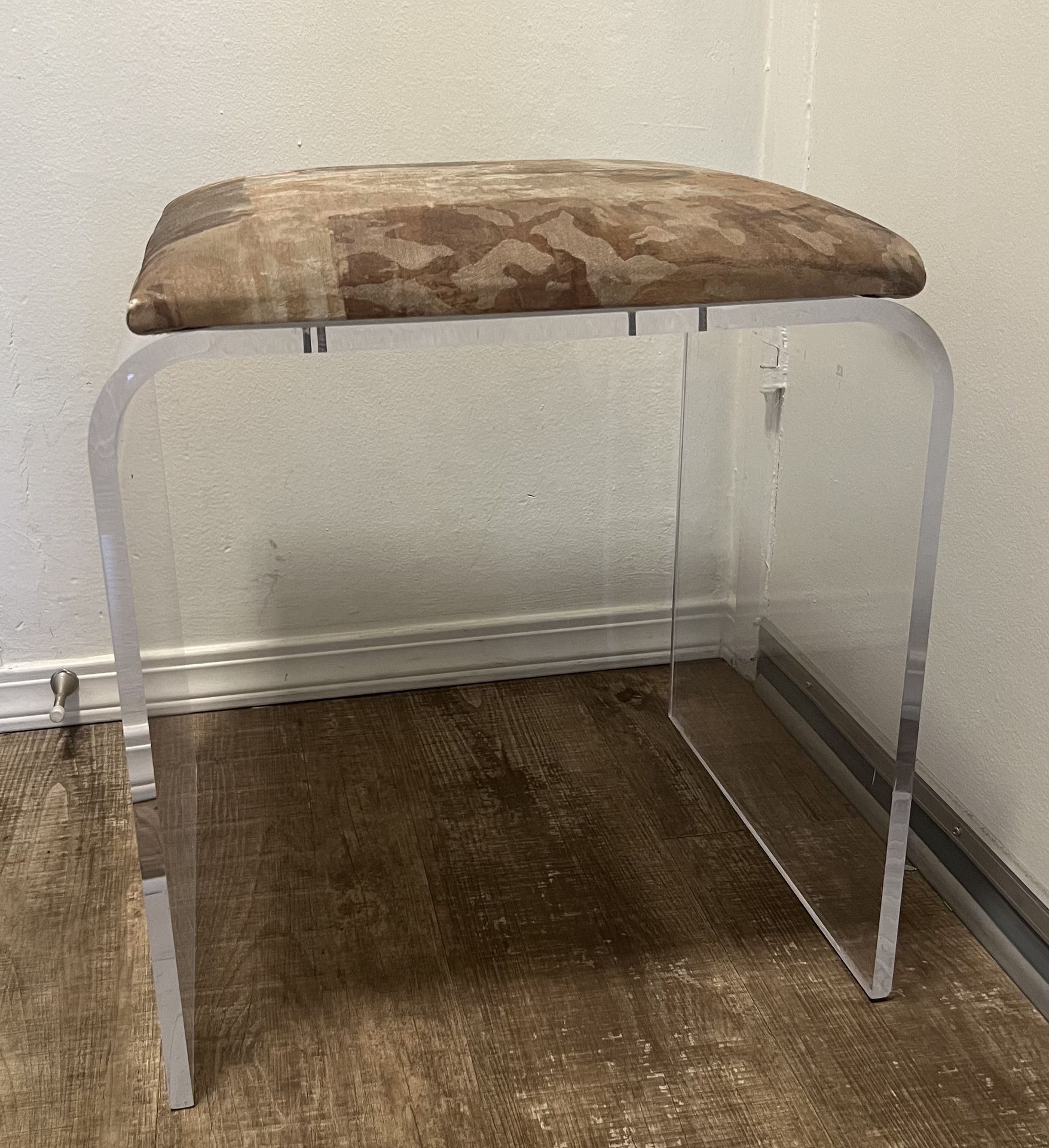 Vintage lucite vanity stool