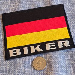 German Flag Biker Embroidered Patch