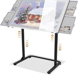 Puzzle Table 1500pcs,Adjustable Height and 90°up Angles Puzzle Board for Saving Storage Space,Alumin