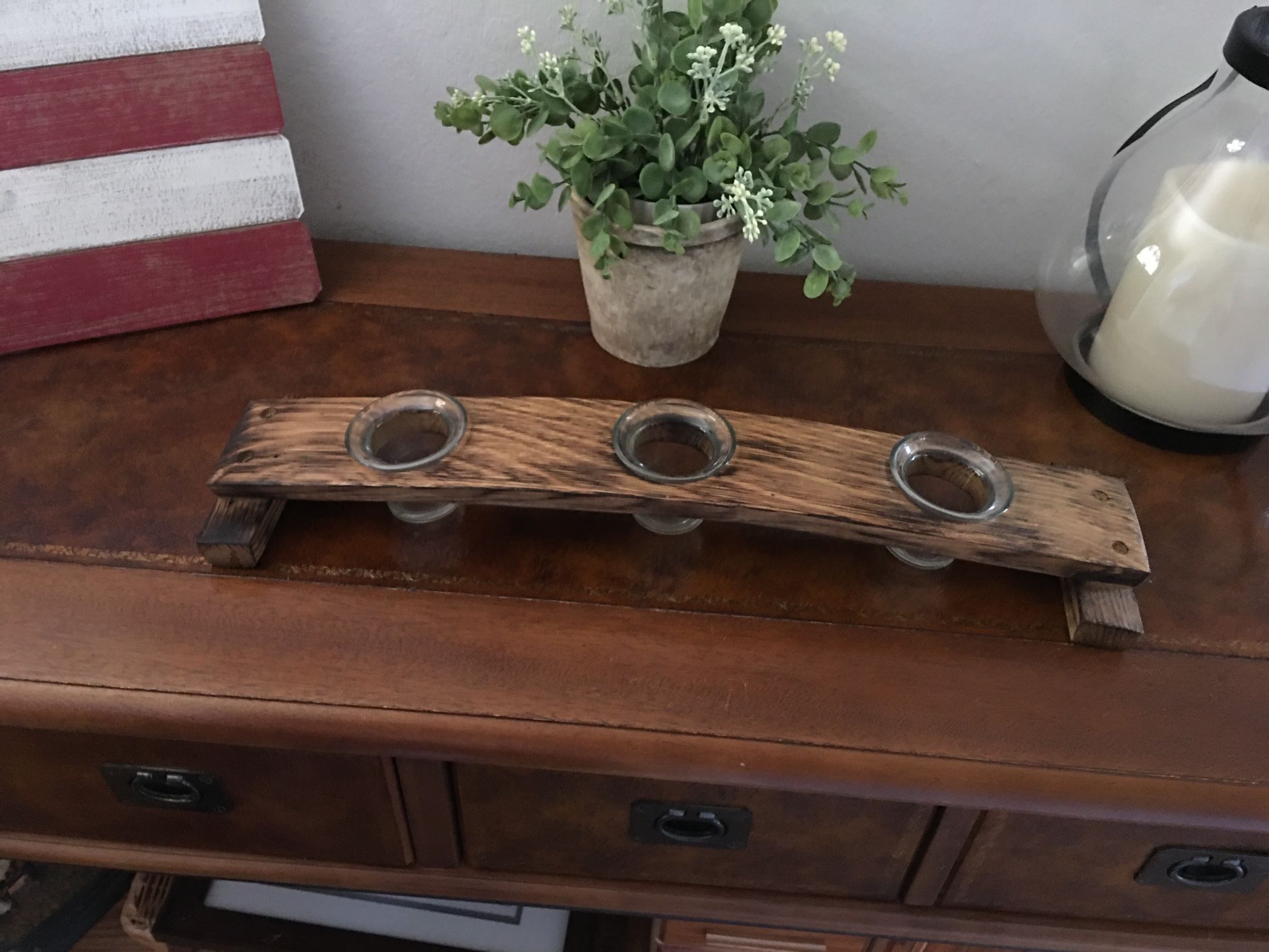 Wine Barrel Candle Holder
