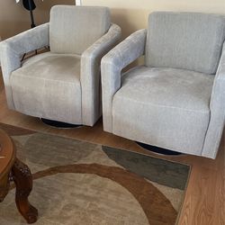 New Swivel Shairs Platinum . Unfortunately, they didn’t match with my living Room Set