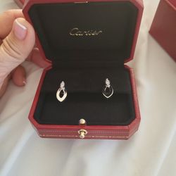 Earrings White Gold Set.
