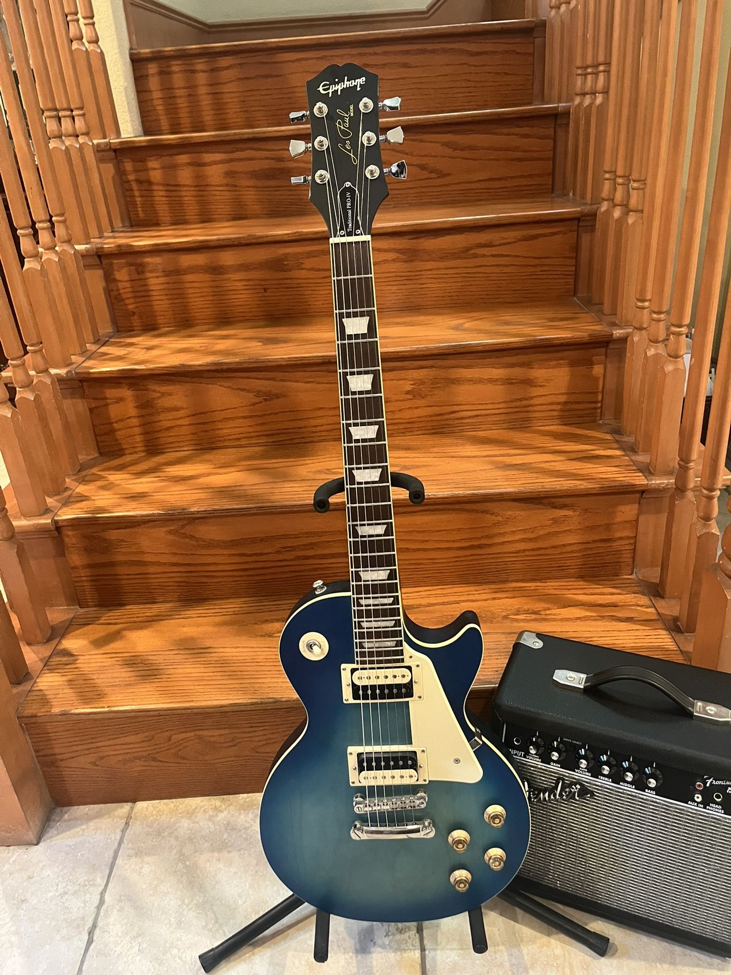 Epiphone Les Paul Traditional Pro IV W/ Fender Amp