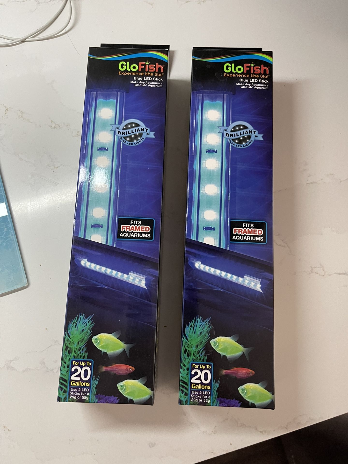 GloFish Blue LED Lights For 20 Gallon Aquarium X2