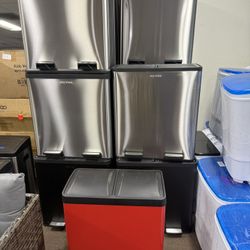 PROMO🔥 Sort 18.5 Gal. Large Capacity Dual Trash and Recycling Bin