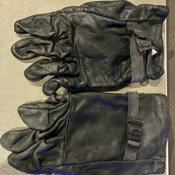 Black Leather Rappel/Work Gloves