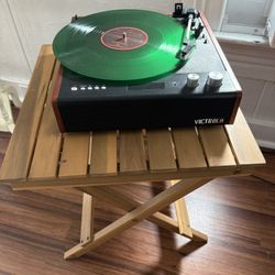 Victrola Record Player And Stand 