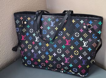 Black Multi Color Tote Bag