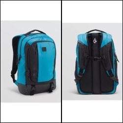 $35 each or 2 FOR $60 COOL New VOLCOM LAPTOP BACKPACKS! SNAP ZIP FLORAL BEACH BAGS YOUTH TEENS ADULT Men Women School Skate BLUE BLACK