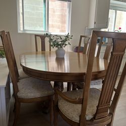 Vintage dinning table with chairs
