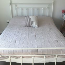 Queen Size Bed + 8 Inch Mattress + Mattress Protector