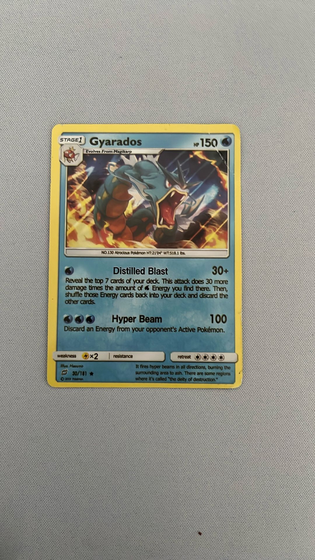 Gyarados Pokémon Card Near Mint Condition