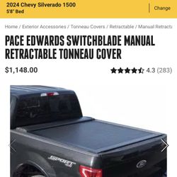 PACE EDWARDS SWITCHBLADE Retractable Tonneau Cover Fits Chevrolet Chevy Silverado 1500 Or GMC Sierra 1500 Like New