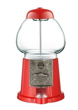 15" Old Fashioned Vintage Candy Gumball Machine Bank by Carousel, Cast Iron Metal